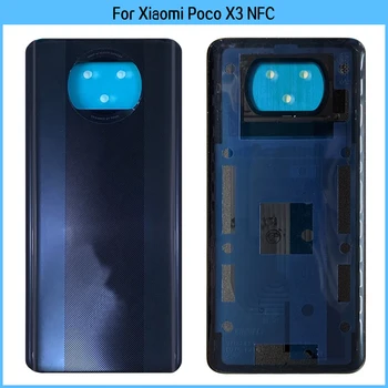 10 Бр. Нов За Xiaomi Poco X3 NFC Батерия Делото на Задната Врата За Xiaomi PocoX3 на Задния Панел на Корпуса Калъф С Лепило Замяна