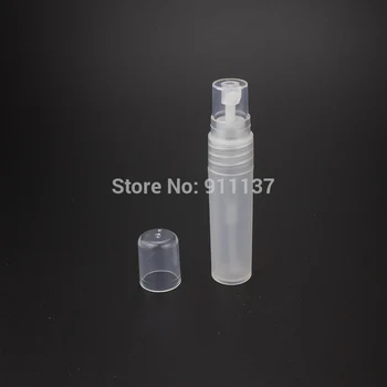 100шт 5 мл pp малка пластмасова бутилка-спрей с помпа, пластмасови 5 мл малки празни бутилки-опаковки, издръжливи малки флакони-опаковки за парфюми