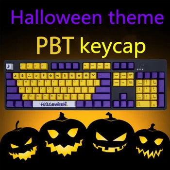 104 клавиша/комплект капачка за ключове сублимация коса от ПБТ за механична клавиатура MX switch на тема Хелоуин за капачки за ключове OEM профил