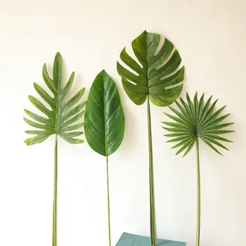 10ШТ Моделиране Костенурка Лист Изкуствени Латекс Листа Украса на Зелените Къщи Сватбен Фон Цвете на Стената на Фалшиви Пластмасови Растения
