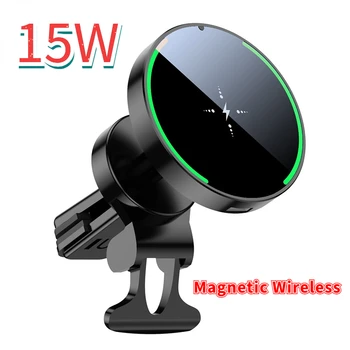 15 W PD Кола Магнитно Индукционное Безжично Зарядно калъф Телефон отдушник За iPhone 13 12 Pro Max Мини Определяне на Qi Поставка За Бързо Зареждане