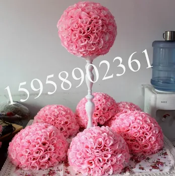 30 см розов, Безплатна доставка, купа от изкуствени цветя-розов балон за целувки, цветя сватба, вечерни украса, 15 бр./много, повече цветове, повече si