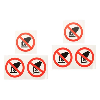 6 бр. Не пипай Етикети с предупредителни знаци Не пипай Етикети с предупредителни знаци