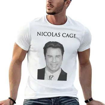 Faceoff John Travolta Забавни Тениски Оверсайз Забавно Мъжки Дрехи от 100% Памук Градинска Тениска Голям Размер