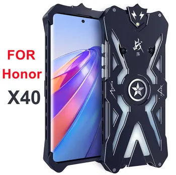 Honor X40 Луксозен Брониран Алуминий Метален Калъф Huawei Honor X40 5G Калъф устойчив на удари Калъф За мобилен телефон Пълна Защита на Обектива Funda