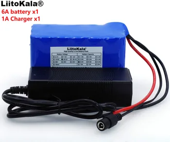 LiitoKala 24 В 6Ah 6S3P 18650 Батерия Литиева Батерия 25,2 В Електрически Велосипед, Мотопед/Електрическа/акумулаторна Литиево-йонна Батерия + 1A Зарядно Устройство