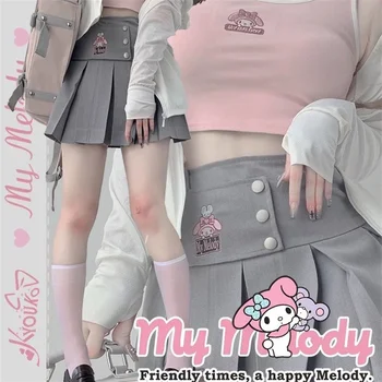 Sanrio hello Kitty My Melody Kuromi прашка Сутиена малка жилетка JK униформи универсална плиссированная пола дишаща монтиране жилетка подарък