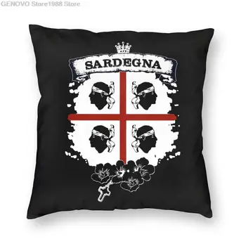 Sardinien Flagge Vier Moors Kissen Abdeckung Italien Sardegna Mantel von Arme Werfen Kissen Fall für Sofa Mode Kissen Hause Deko