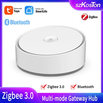 Sasha Zigbee 3.0 Многорежимен портал hub, WiFi Безжичен мост Bluetooth Мрежа МОЖНО Работи с приложение на Алекса Google Assistant Smart Life