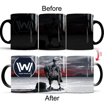 Westworld Чаша 11 грама Креативните Керамични Чаши за Кафе Пътуване Промениха Цвета Вълшебна Чаша Чай С Мляко Подарък Чаша