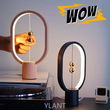 Ylant USB Акумулаторна Мини-Балансировочная Светодиодна Настолна Лампа Ellipse Магнитен въздушен прекъсвач За Грижа За очите лека нощ Сензорно Управление