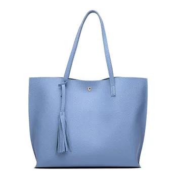 Голяма кожена дамска сгъваема пазарска чанта за многократна употреба употреба Fabre bag дамски нова мода проста чанта цвят карамел