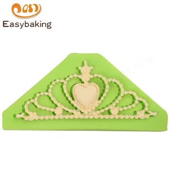 Декоратор Десерт форми на императорската корона на мухъл дантела силикон Еко приятелски за инструменти на тортата фондан де