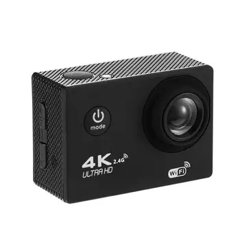Екшън-камера за 4K Wifi 1080P Hd 16Mp Каска Cam Водоустойчива Dv Дистанционно Управление Спортен Видеорекордер Черен