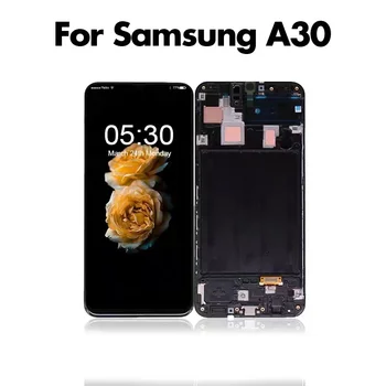 За Samsung Galaxy A30 SM-A305F A305FN A305G Сензорен Екран Дигитайзер LCD сензора В Събирането на Смяна на Рамката