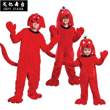Забавен Клифърд голяма червена куче талисман костюм костюм костюм костюм костюм костюм рокля