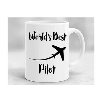 Забавна кафеена чаша за пилота на самолета, най-Добрата в света чаша за пилот - Забавен подарък за Коледа или рожден ден, най-Добрият подарък