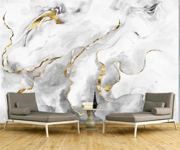 Индивидуални papel de parede 3d нов китайски стил абстрактни мастило от златно фолио пейзаж стенопис хол фон на стените, 3d тапети