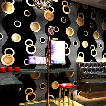 Кабелна телевизия тапети караоке барове флаш стенно покритие 3d стереоскопични отразяваща специален бар скоростна светлинен кръг фон на стената