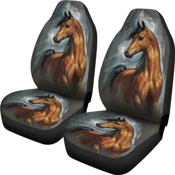 Калъфи за автомобилни седалки Arabian Spirit Horse - кафяви и сиво - Подходящ за повечето ковшеобразных седалки