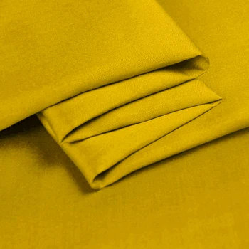 Коприна вълна Саржевая ткань140 см ширина 32 мм/48% Коприна + 52% Вълна Сатенени Платове За рокли Royal жълт