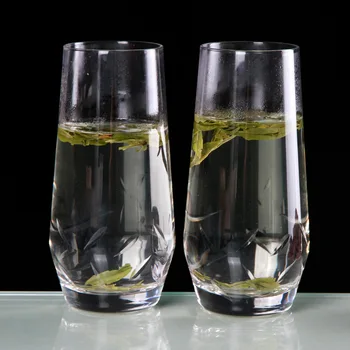 Креативна термостойкая кристал стъкло домакински прозрачна чаша чаша зелен чай, чаша мляко набор от два 401028