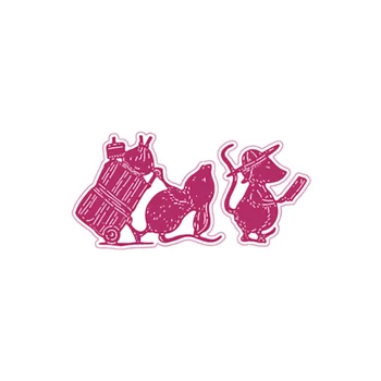Мишката Пътуващи Леки Метални Режещи Удари Албум За Изрезки от Дневник Украса Шаблони Шаблон За Релеф САМ Поздравителна Картичка Ръчно изработени 2021
