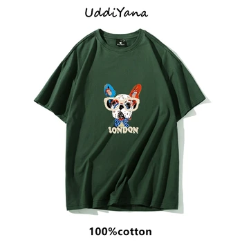 Модна тениска от 100% памук с принтом аниме, спортни Костюми Kawaii, Дамски Дрехи, мъжки ризи, Потници за скейтборд, Дрехи Y2K