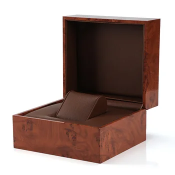 Нов Кафяв Вълнови Модел От Масивно Дърво Кутия За Съхранение Часа Луксозен Дървен Дисплей За Часа Прахоустойчив, Подарък Органайзер, Опаковки, Кутии