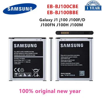 Оригинална батерия SAMSUNG EB-BJ100CBE EB-BJ100BBE 1850 mah За Samsung Galaxy J1 J100 SM-J100F J100FN J100H J100M J100Y J100D УО