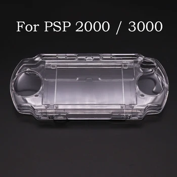 Прозрачен Корпус за PSP 2000 и 3000 Прозрачен Твърд Калъф за Носене, Защелкивающийся Защитен Калъф с Кристали, Форми за Sony New