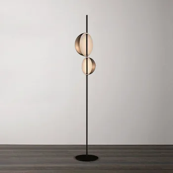 Ретро луксозен под лампа LED италиански постмодернистский лампа За Черен Или Златен Двойна абажура минималистичен лампа за дневна