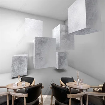 Скандинавски геометричен скица тапети в индустриален стил всекидневна с 3D фон на стената за декорация на спалнята стенни тапети