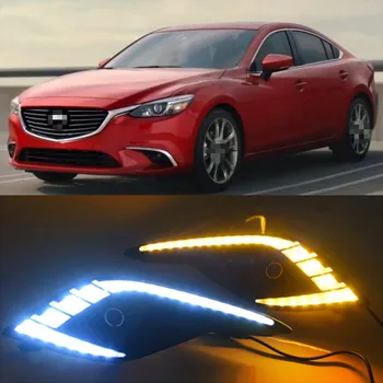 Указател на завоя и стил затъмняване Реле 12V LED авто DRL дневни ходова светлина с дупка за противотуманной фарове за Mazda 6 Atenza 2016-2018
